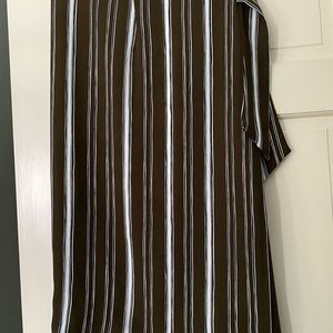 Sunday in Brooklyn brown striped wrap skirt